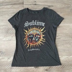 Sublime Women's Sun Logo Long Beach CA Band T-Shirt Small
